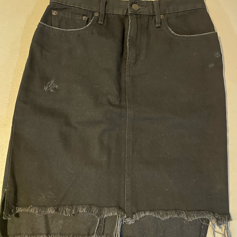 Able Black Jean Skirt sz 4